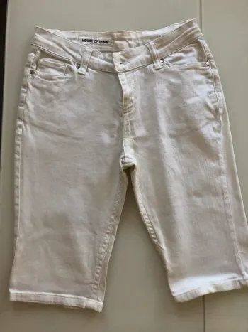 Pantacourt femme blanc