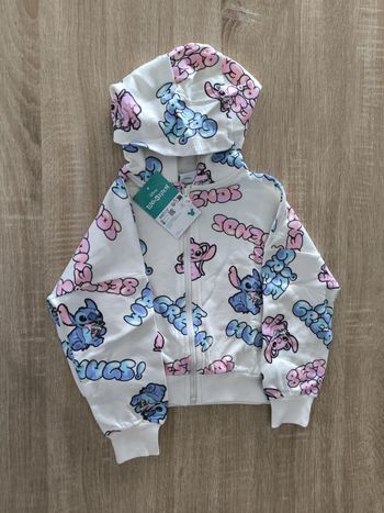 Sweat zippé à capuche 'Stitch' de 'Disney' - Blanc