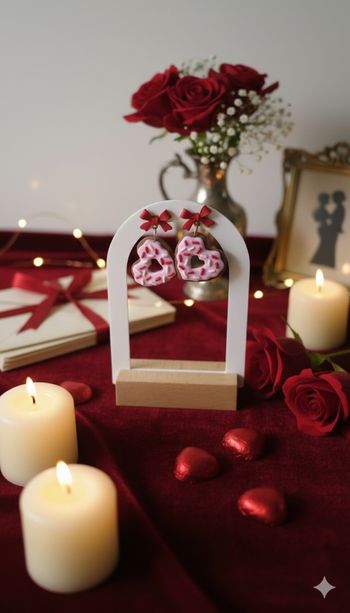 Boucles d'oreilles st valentin 