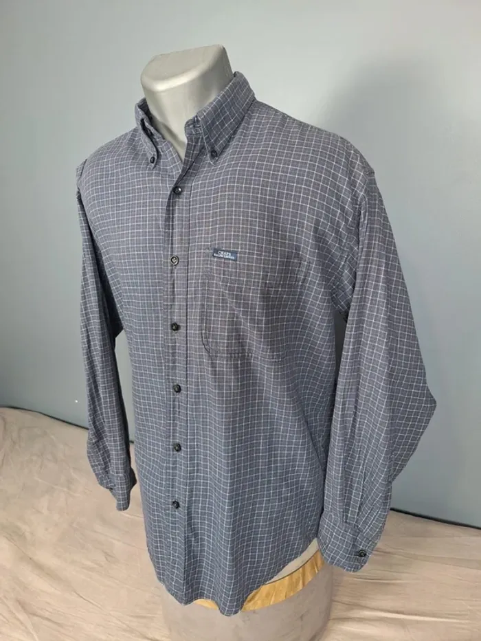 Chemise manches longues chaps by ralph lauren homme a carreaux - taille M / brodé (498) - photo numéro 4