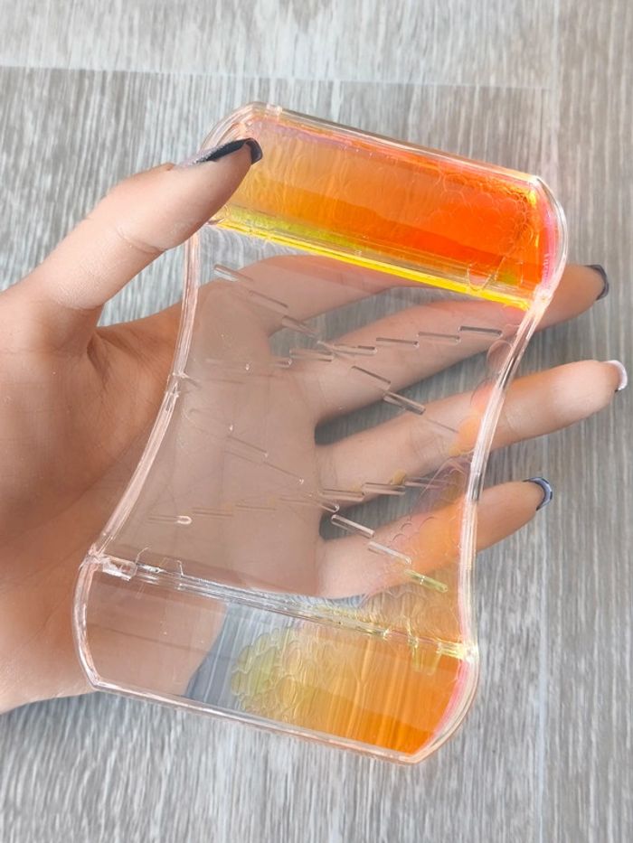 Sablier à huile double apaisant jaune et orange - photo numéro 7