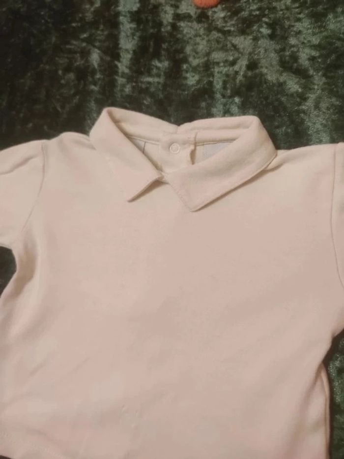 Polo à manches longues _ pressions dos T. 3 mois Kiabi 💮100% Coton - photo numéro 2