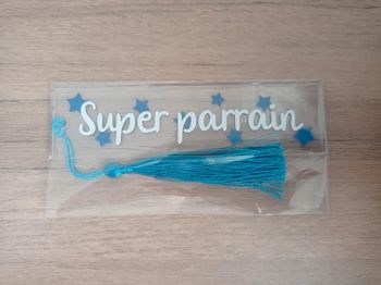 Marque page super parrain transparent