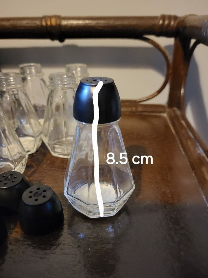 Lot sablières poivrière en verre - photo numéro 3