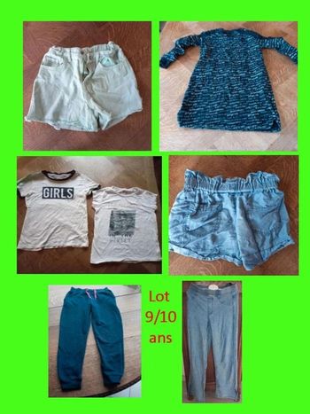 Lot de 7 vetements été fille 9/10 ans