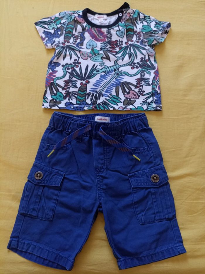 Ens 2p coloré amazonie Catimini 12m