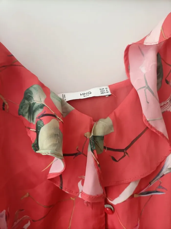 Robe fleurie corail Mango - photo numéro 3