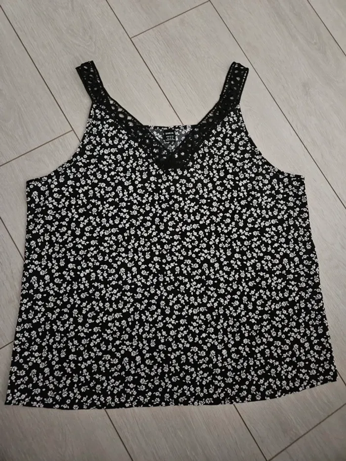 Debardeur femme noir et blanc shein xl