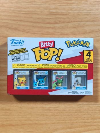 Boîte Funko Bitty Pop! Pokémon - Pack de 4 Figurines (Pikachu, Aquali, etc)