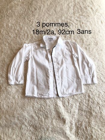 Chemise blanche 3pommes, G3a