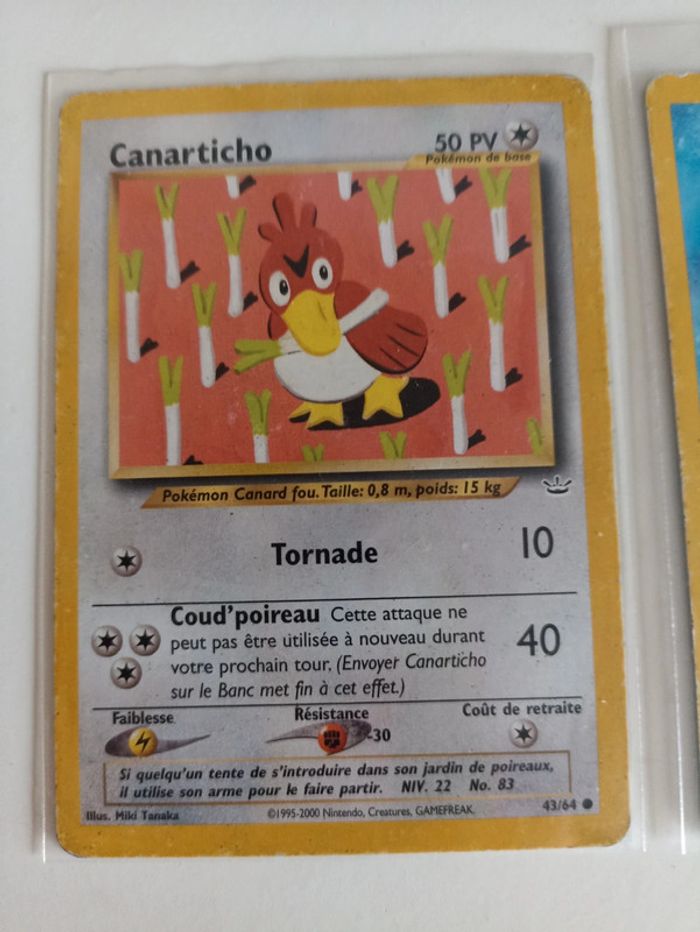Lot 2 cartes Pokémon Néo révélation - photo numéro 2