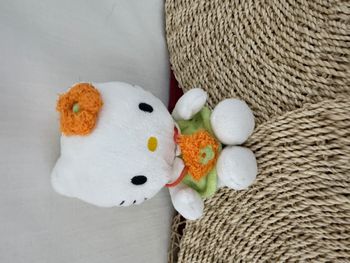  PELUCHE DOUDOU HELLO KITTY Sanrio Vert Orange