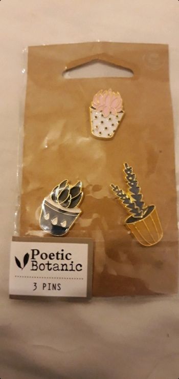 3 pin's poétic botanic