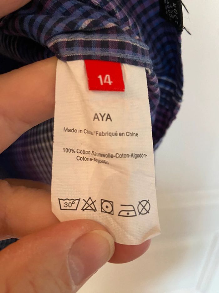 Chemise à carreaux neuve Lee Cooper fille taille 14 ans - photo numéro 5