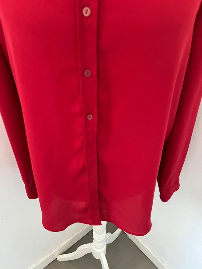 Chemise rouge bordeaux mango S - photo numéro 2