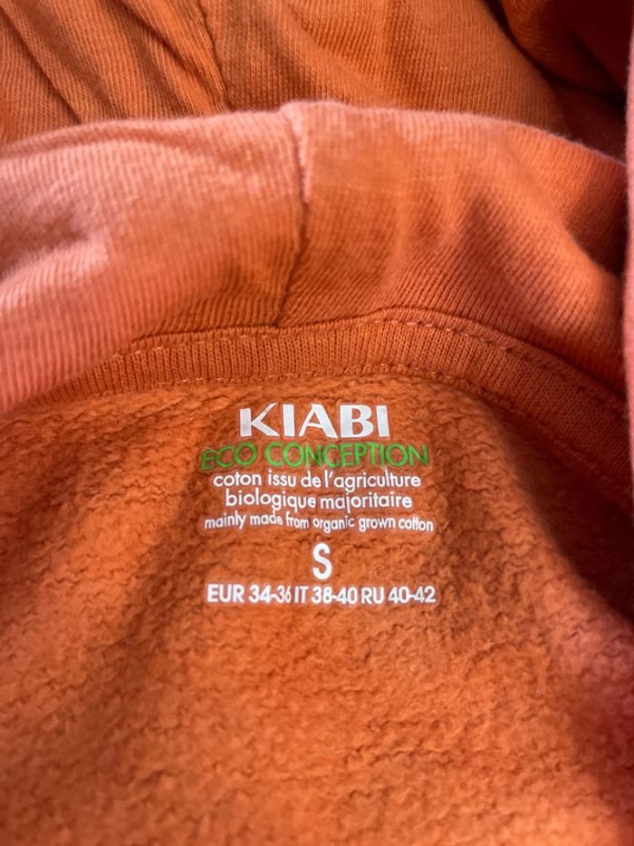 Sweat à capuche orange Kiabi S/34-36 - photo numéro 3