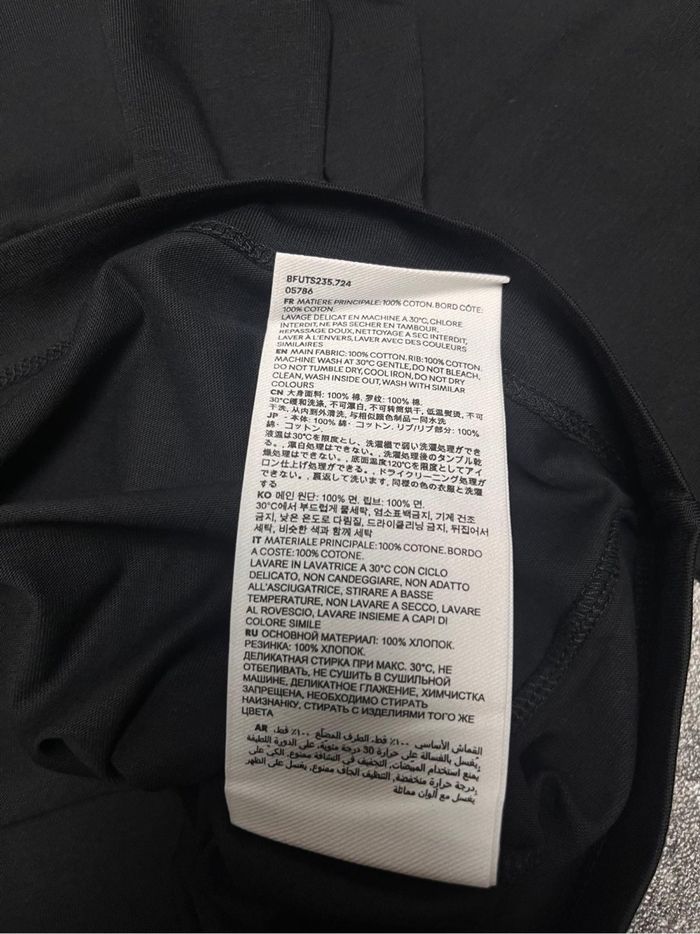 T-shirt noir manches longues ami de cœur en coton. - photo numéro 8
