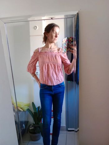 Top femme s vieux rose c45