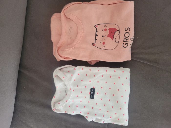 Lot 2 bodys Sucre D orge 12mois manches longues