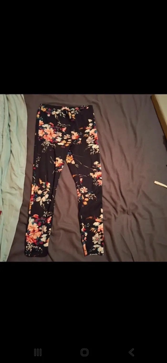 Legging de grossesse fleuri taille M