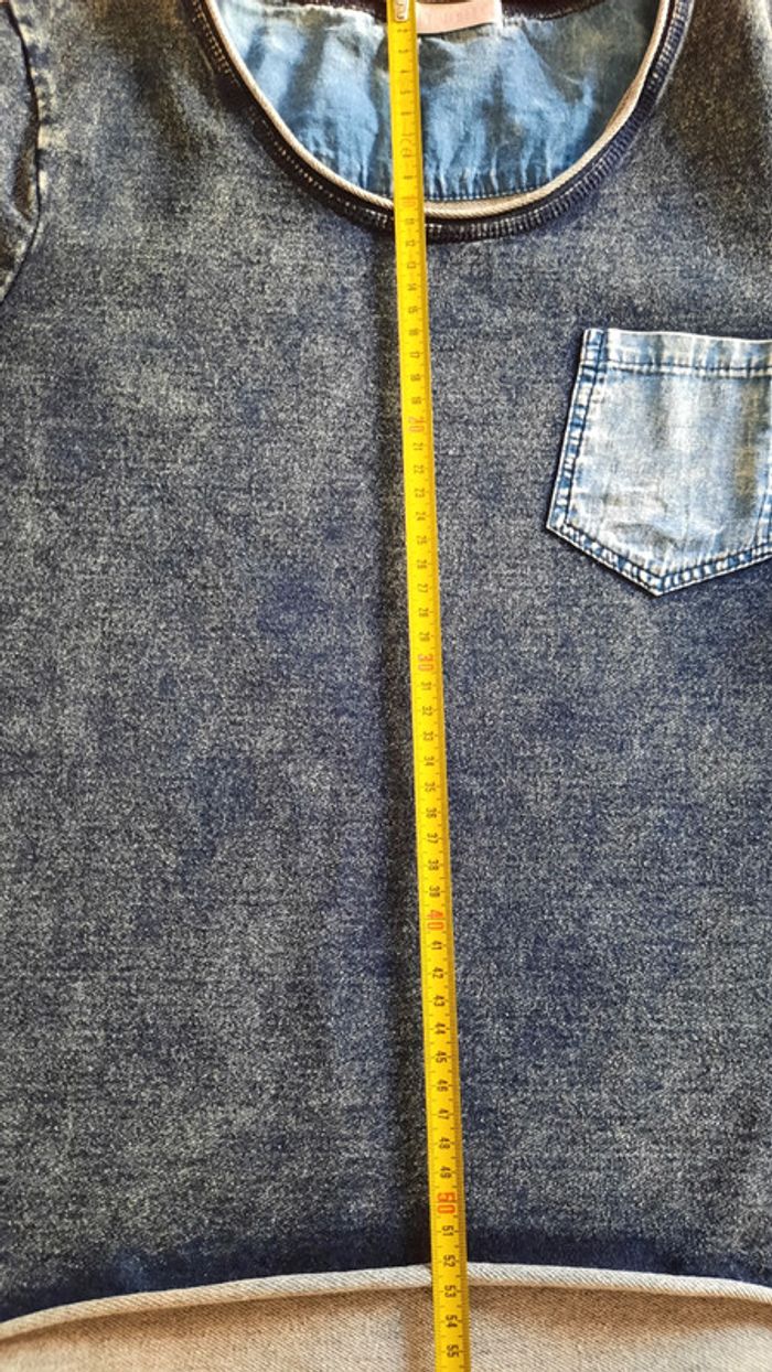 Sweat jean bleu taille S - photo numéro 5