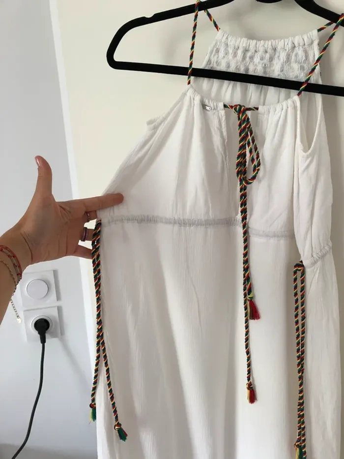 Robe longue blanche IKKS taille 36 - photo numéro 7