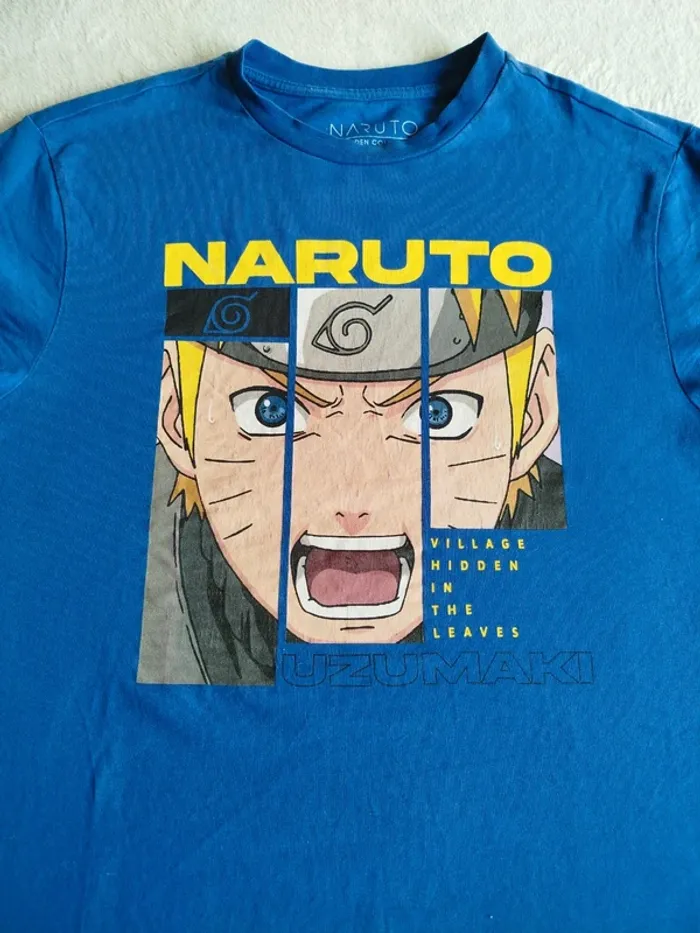 T-shirt bleu Naruto Primark taille M - photo numéro 3