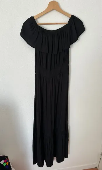 Robe longue fluide noir