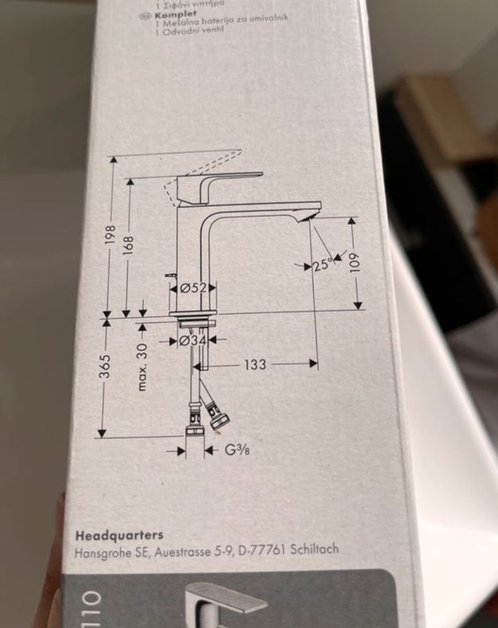 Robinet de lavabo hansgrophe - photo numéro 3