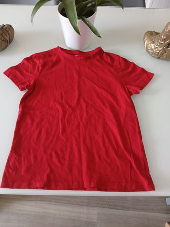T SHIRT MANCHES COURTES ROUGE KIABI 