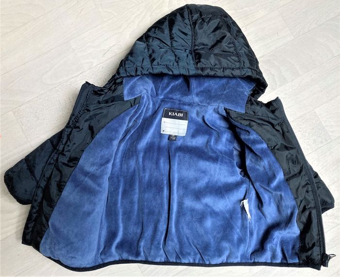 Doudoune matelassée marine à capuche mixte taille 9-12 mois (74-80 cm) - photo numéro 3