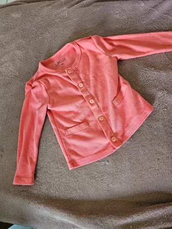 Gilet, veste kiamdi rose 18 mois