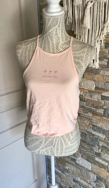 Débardeur colorie abricot taille M en coton {0623}