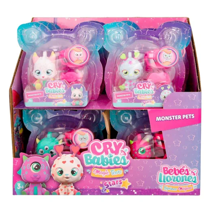 LOT X 2 Cry Babies Magic Tears Stars Monster Pet Blister IMC Toys + Accessoires
