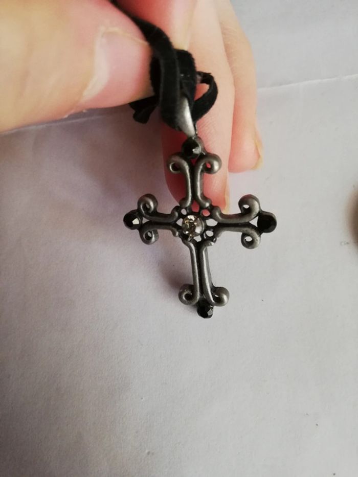 Sublime collier croix vintage chic - photo numéro 2