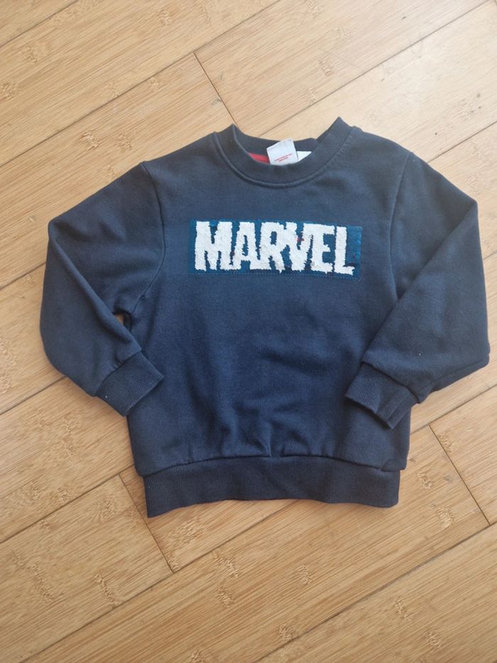 Sweat léger garçon Marvel sequins magiques 3 ans