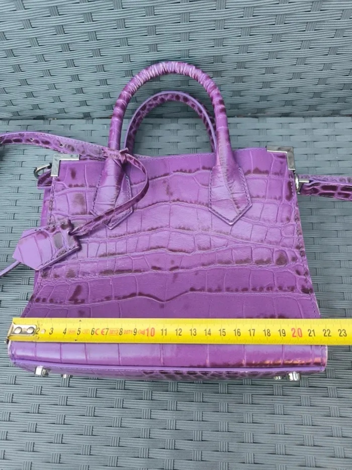 Sac a main avec bandoulière cuir ming The kooples violet - photo numéro 12