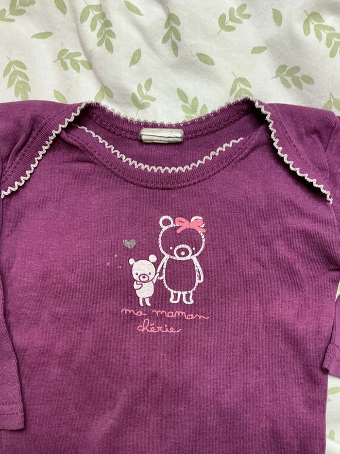 body manches longues violet absorba 6 mois - photo numéro 5