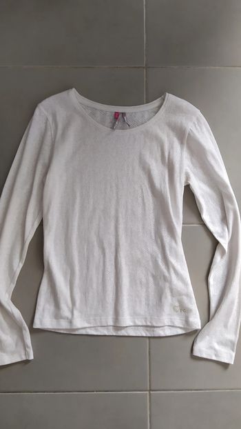 Tee-shirt blanc motifs 12 ans neuf