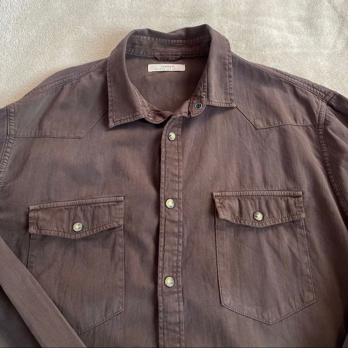 Chemise pour homme marron | Celio | Taille L - photo numéro 3