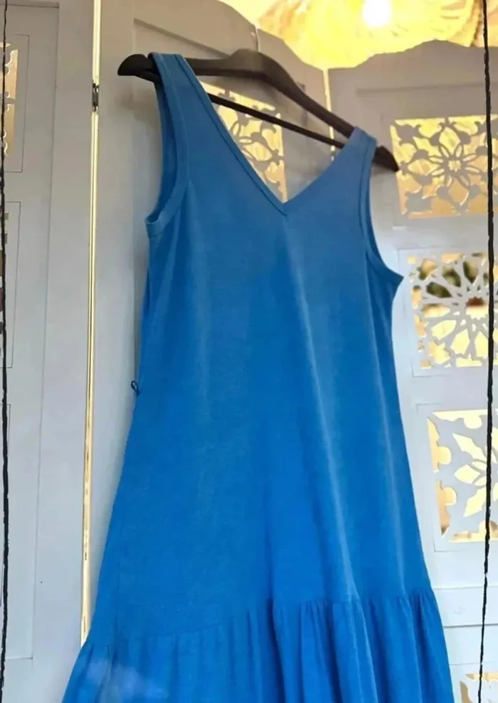 Robe bleue bohème vintage Cristina Laure Taille 40 - photo numéro 5