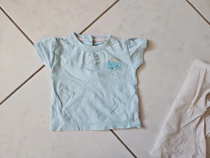 Lot de 2 t-shirts mc fille 9 mois BBF3 - photo numéro 4