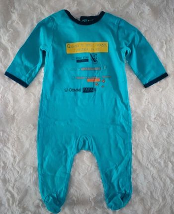 Pyjama bleu quand je serai grand Kiabi taille 9 mois