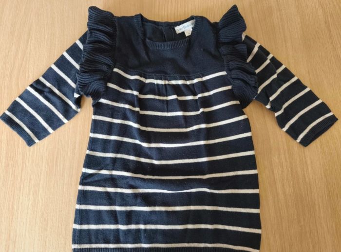 Robe à rayure manche longue