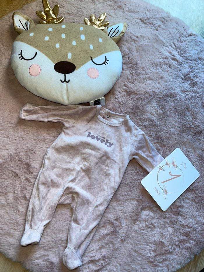 Lot de 4 pyjama velours 1mois - photo numéro 6