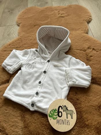 Gilet boutonné velours blanc