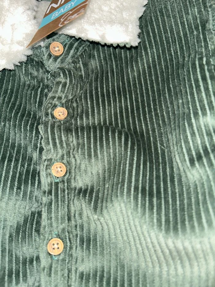 Veste velours côtelé vert - photo numéro 2