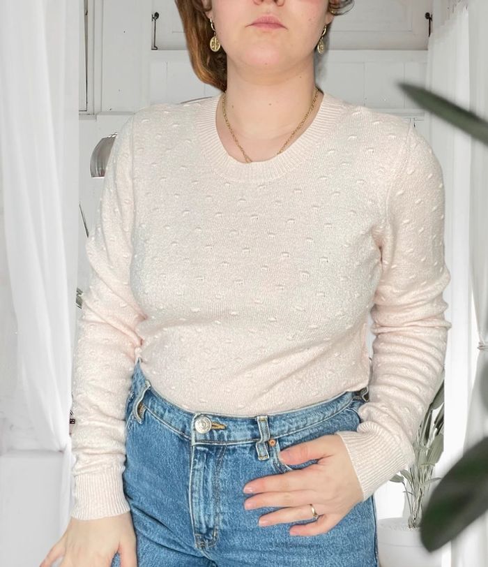 Pull rose pale Vila taille M très bon état - photo numéro 4