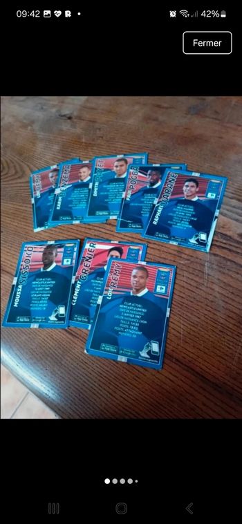 Lot de carte de foot 