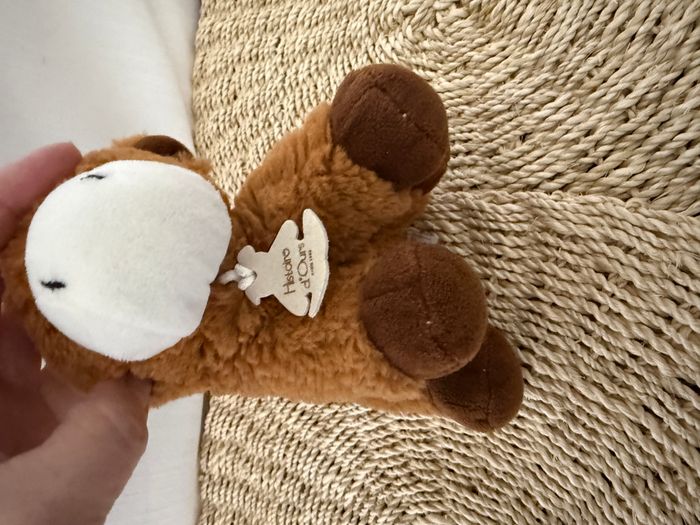 Doudou pantin ferme cheval marron HISTOIRE D'OURS - photo numéro 4